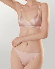 Seiden-Triangle-Bralette und V-String-Slip-Set