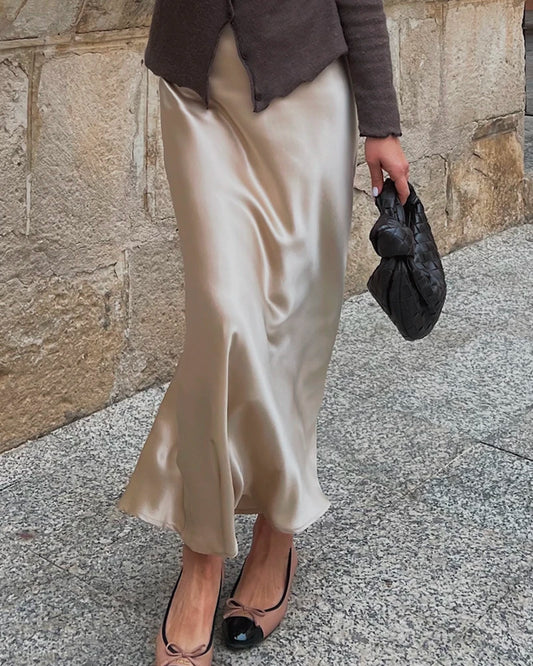 22 Momme Seiden Maxi Rock