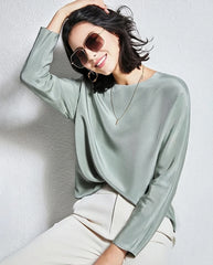 30 Momme Lockere Seidenbluse
