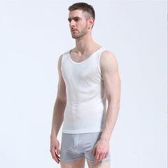 Herren Ärmelloses Seiden-Strick-Tank-Top