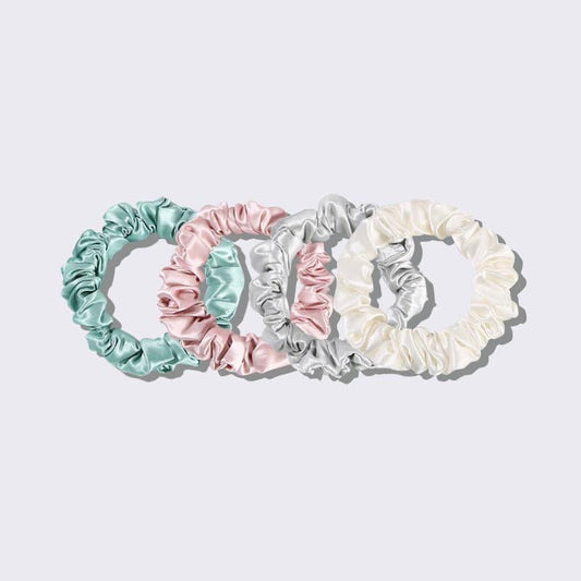 22 Momme 2,5 CM Seidene Haargummi 4er-Set