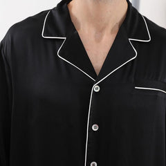 Lange Seidenpyjamas für Paare - Hausbekleidung