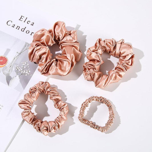 22 Momme Seidene Haargummis 4er-Set