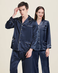 Lange Seidenpyjamas für Paare - Hausbekleidung