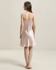 Seiden Spitzen-Nachtkleid Slip Kleid